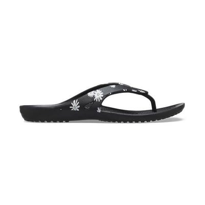 Women Black-Floral Casual Slippers