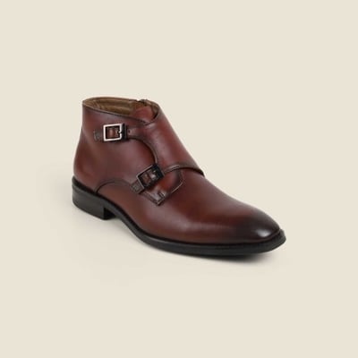 Men Tan Formal Monk