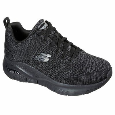 Men Black-Pat Sports Walking Shoes