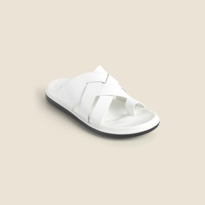 Men White Casual Slippers