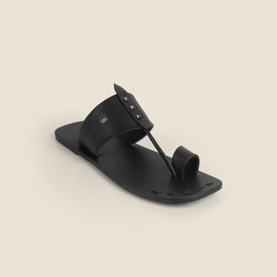 Men Black Ethnic Kolhapuris