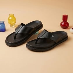 Men Black Casual Slippers