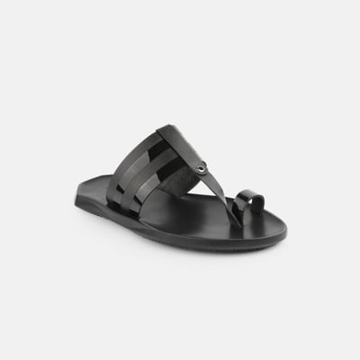Men Black Casual Slippers
