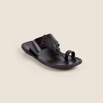Men Brown Ethnic Kolhapuris