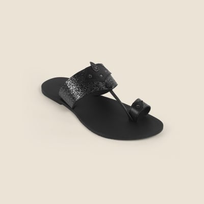 Men Black Ethnic Kolhapuris