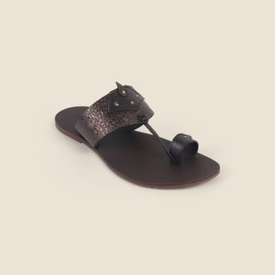 Men Brown Ethnic Kolhapuris