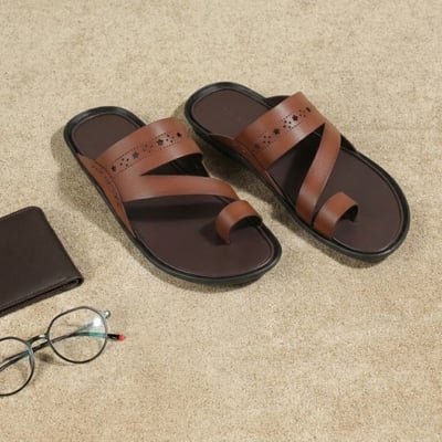 Men Tan Casual Slippers