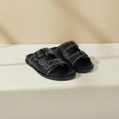 Men Black Casual Slippers
