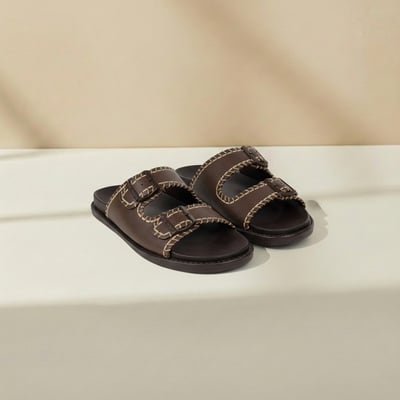 Men Brown Casual Slippers