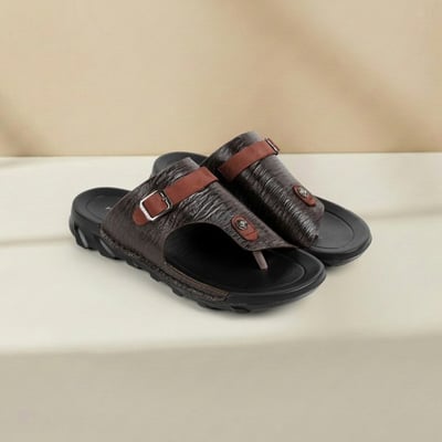 Men Brown Casual Slippers