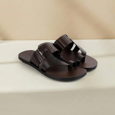 Men Brown Casual Slippers