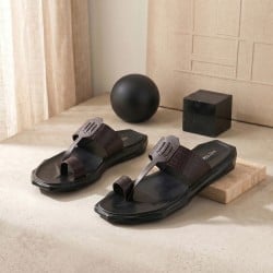 Men Brown Ethnic Kolhapuris