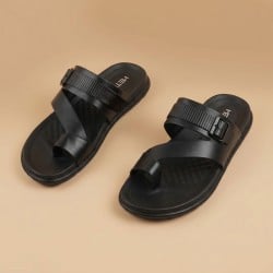Men Black Casual Slippers