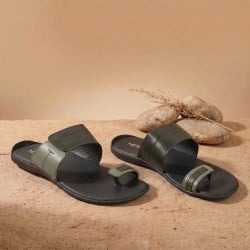 Men Olive Casual Slippers