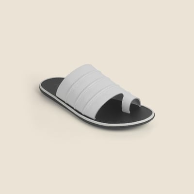 Men White Casual Slippers
