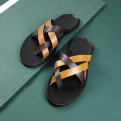 Men Brown Casual Slippers