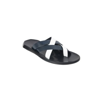 Men White-blue Casual Slippers