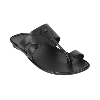 Men Black Ethnic Slippers