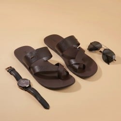 Men Brown Casual Slippers