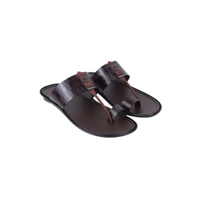 Men Brown Ethnic Slippers