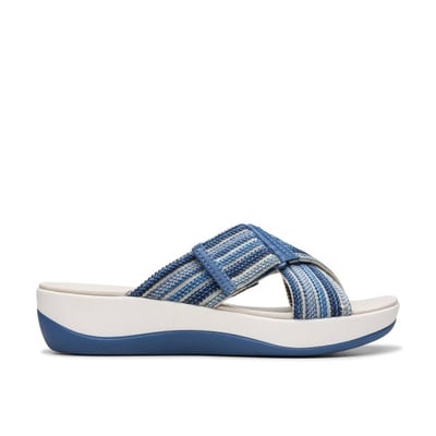 Women White-blue Casual Slippers