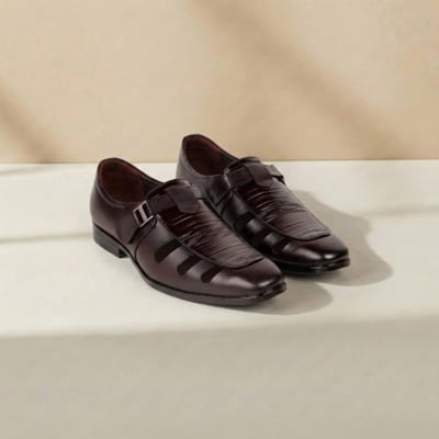 Men Wine Ethnic Sandals