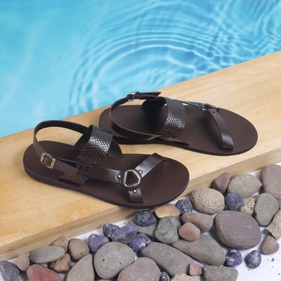 Men Brown Ethnic Sandals