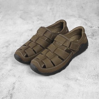 Men Olive Casual Sandals