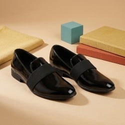 Men Black Party Moccasin
