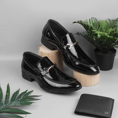 Men Black Party Moccasin
