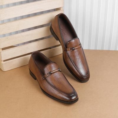 Men Tan Formal Moccasin