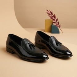 Men Black Formal Slip Ons