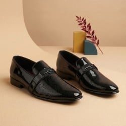 Men Black Party Moccasin