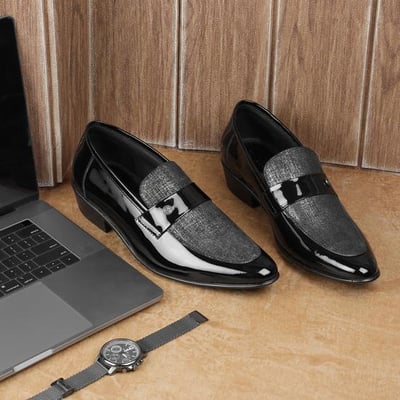 Men Black Party Moccasin