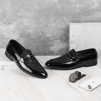 Men Black Party Moccasin