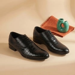 Men Black Party Lace Up