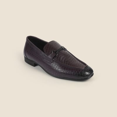Men Maroon Formal Moccasin