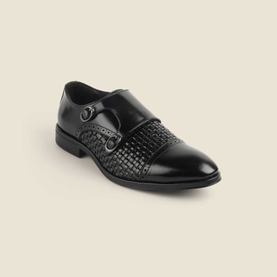 Men Black Formal Monk