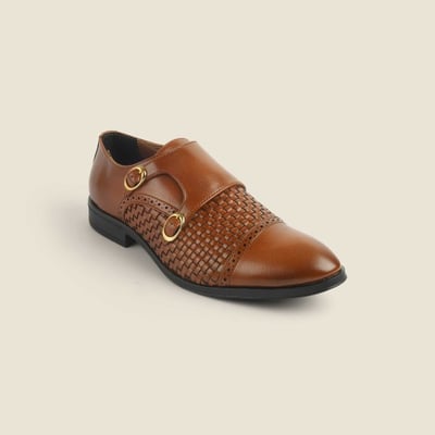 Men Tan Formal Monk