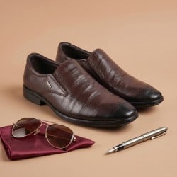 Men Brown Formal Moccasin