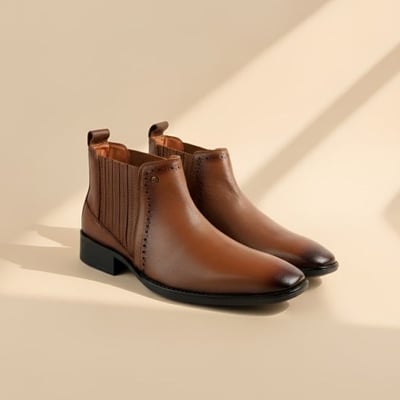 Men Tan Formal Boots