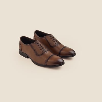 Men Tan Formal Oxford