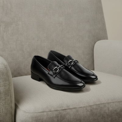 Men Black Formal Moccasin