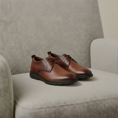 Men Tan Formal Lace Up