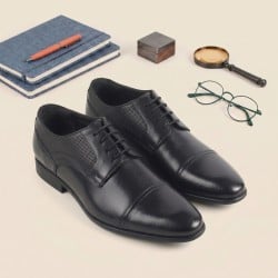 Men Black Formal Oxford