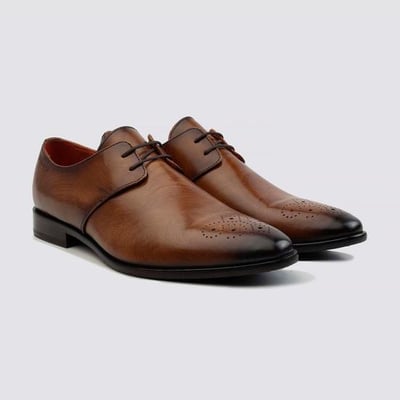 Men Tan Formal Lace Up