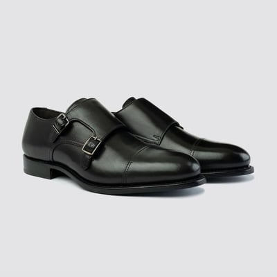 Men Black Formal Monk
