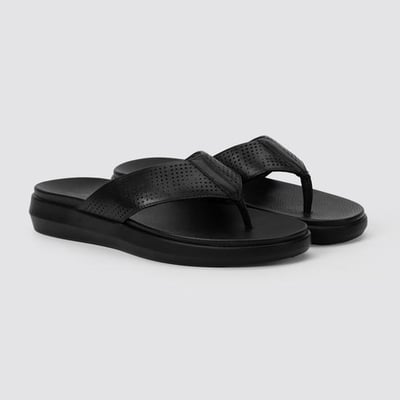 Men Black Casual Slippers