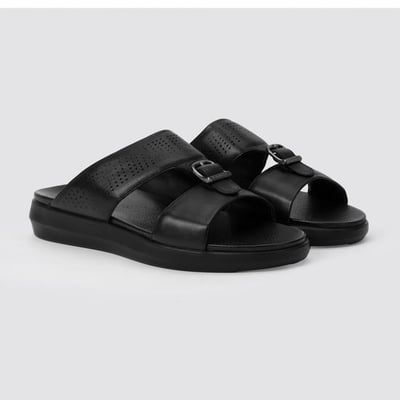 Men Black Casual Slippers
