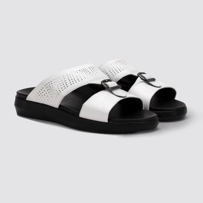 Men White Casual Slippers
